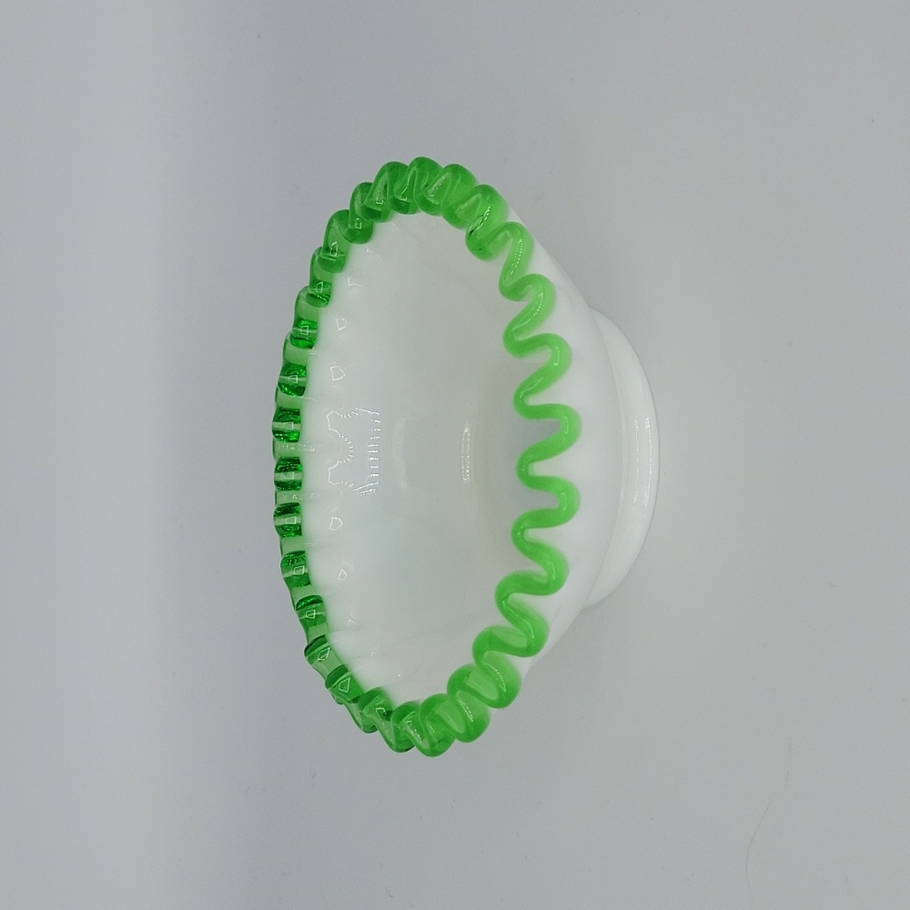 Vintage Fenton Emerald Crest Small Dessert Bowl 5 1/8"